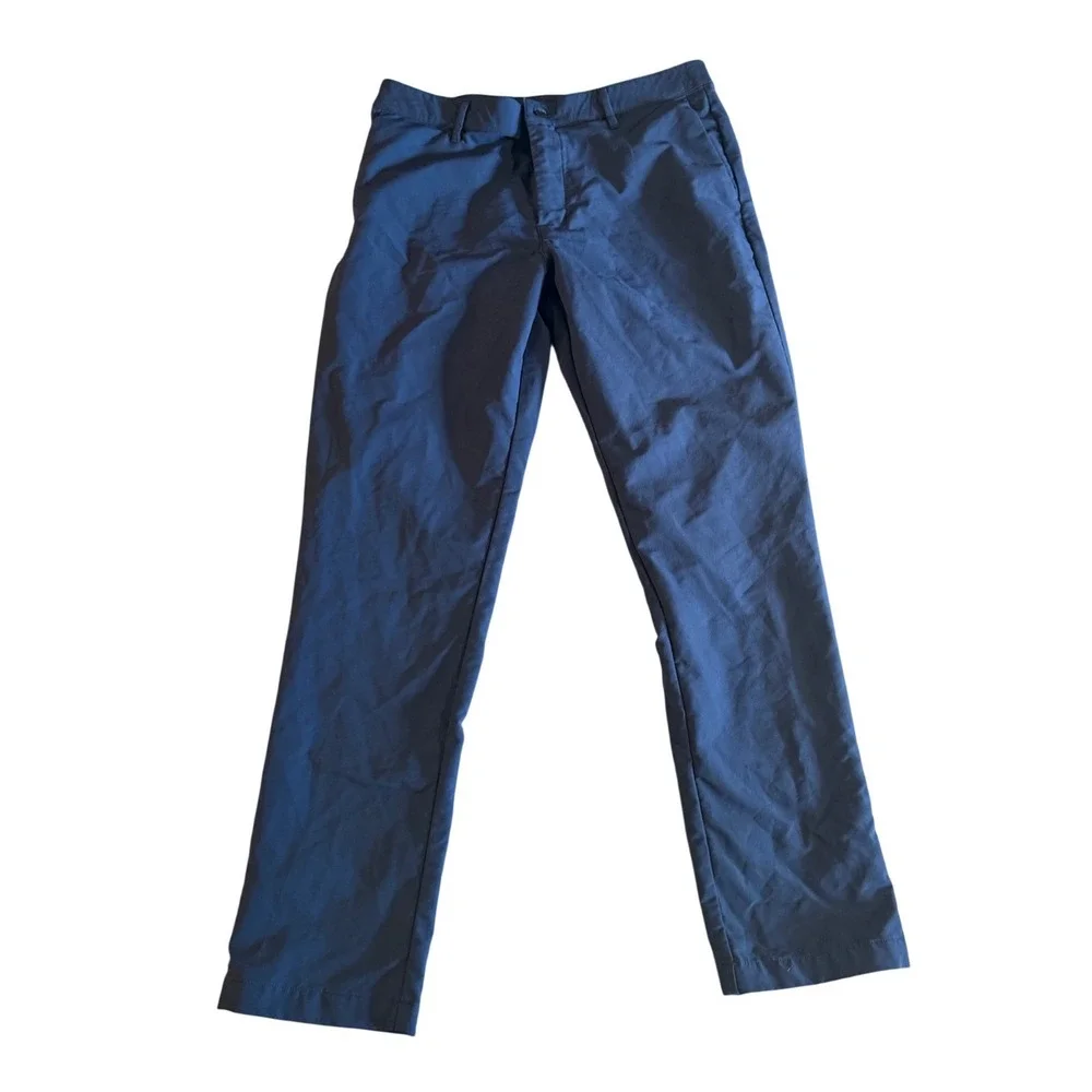 Banana Republic Mens Navy Blue Performance Chino Slim Fit Stretch Pants 34x32